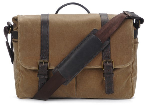 ONA Brixton Camera and Laptop Messenger Bag, Tan